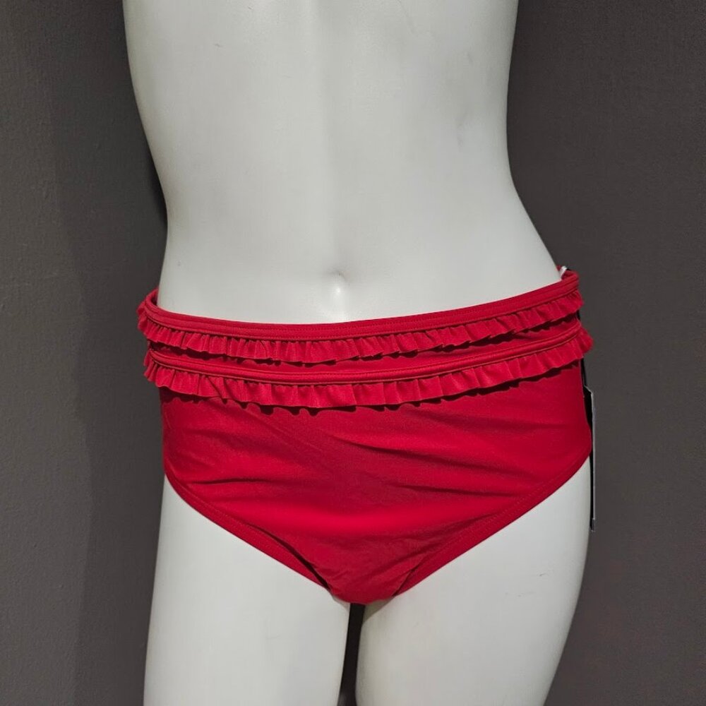 Tommy Hilfiger Ruffled High-Waist Bikini Bottoms - Picture 2 of 9